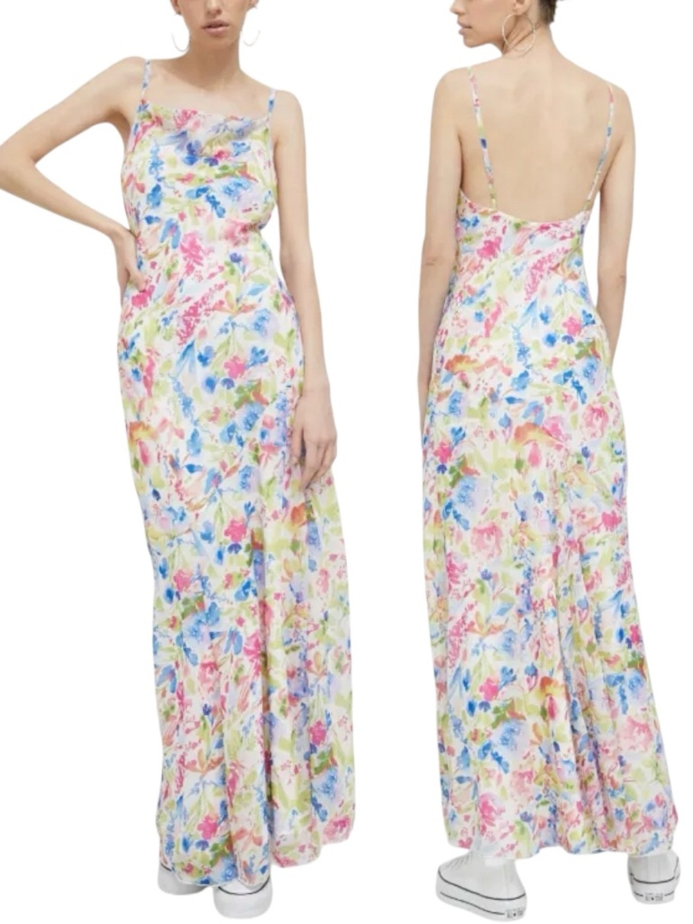ABERCROMBIE & FITCH Abstract Floral Maxi‎ Dress